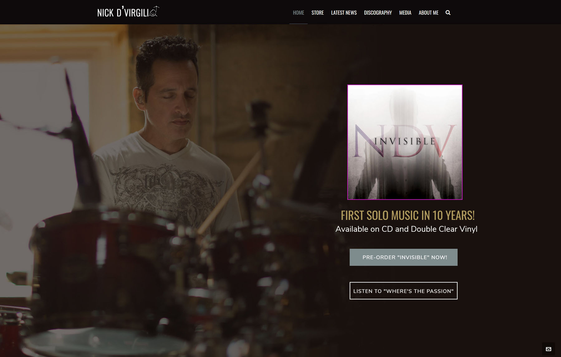 Nick D'Virgilio – Home of the American drummer, singer,  multi-instrumentalist and voice-over artist Nick D'Virgilio